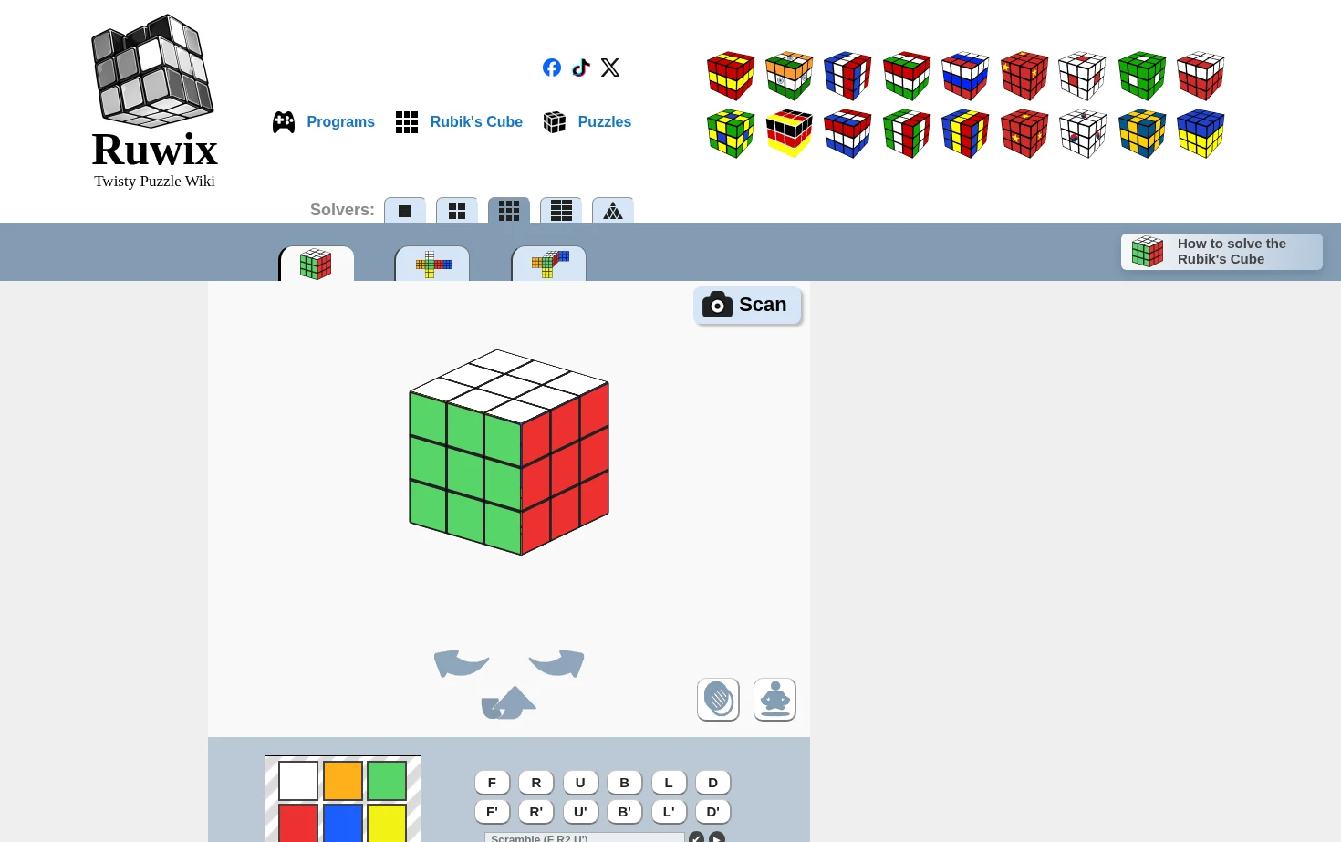 Twisty Cube Puzzle Solver 页面快照